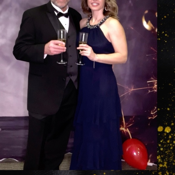 Eliza J from Nordstrom full length evening gown-Royal Blue - Picture 8 of 12